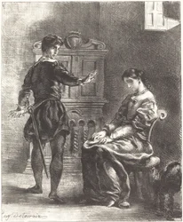 Hamlet und Ophelia (Akt III, Szene I)