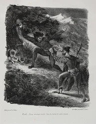 Illustrationen zu Faust: Faust und Méphistophélés in den Bergen des Harz