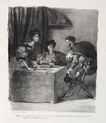 Illustrationen zu Faust: Méphistophélés bei Marthe