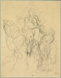 Studie für Marphise und die Herrin von Pinabel