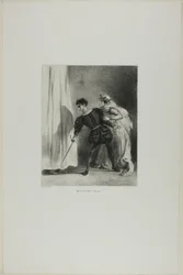 Der Mord an Polonius, Tafel 9 aus Hamlet