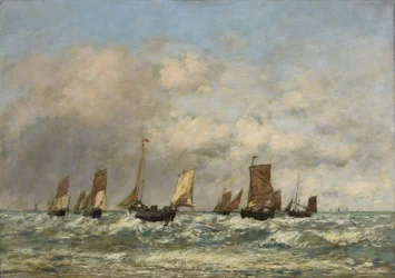 Berck: die Abfahrt der Boote