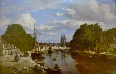 Blick auf den Hafen von Quimper