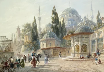 Die Sehzade-Moschee in Konstantinopel