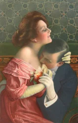 Ein Paar, das sich umarmt