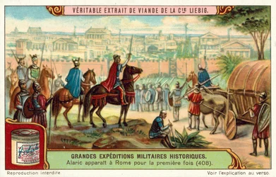 Alarich, König der Westgoten, erreicht zum ersten Mal die Tore Roms, 408