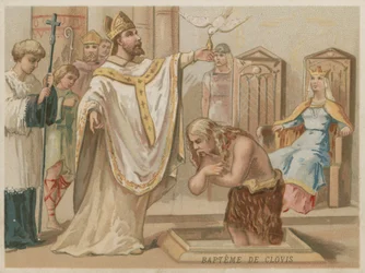 Taufe von Chlodwig I., König der Franken, am Weihnachtstag 496