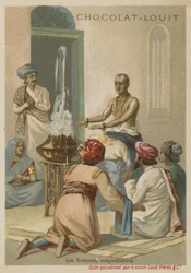 Brahmane hebt Wasser durch Magnetismus, Indien