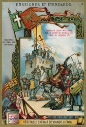 Carroccio auf einem Schlachtfeld zur Zeit von Friedrich I. Barbarossa, 12. Jahrhundert