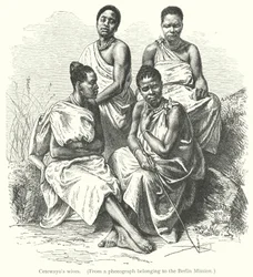 Cetewayos Frauen (Gravur)