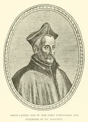 Diego Lainez, einer der ersten Gefährten und Nachfolger von St. Ignatius (Stich)