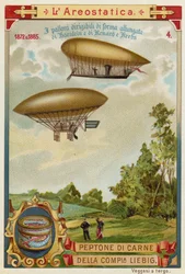 Luftschiffe von Haenlein (1872) und Renard und Krebs (1885)