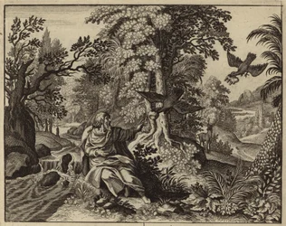 Elia wird von Raben gefüttert