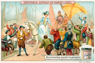 Elisabeth I. von England unter den Matrosen ihrer Marine