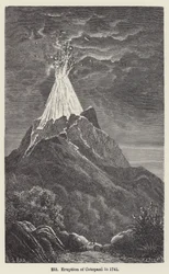 Ausbruch des Cotopaxi im Jahr 1741