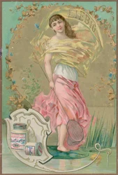 Volksmädchen in Rosa