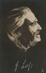 Franz Liszt, ungarischer Komponist, Dirigent und Pianist