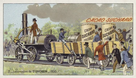 George Stephensons Lokomotive Rocket, 1830