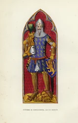 Günther von Schwarzburg, König der Römer (farbige Gravur)