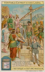 Griechen, Assyrer, Perser, Hebräer, Ägypter und Phrygier in einem Hafen auf Zypern 327 v. Chr.