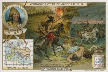 Invasion der Hunnen unter Attila, 444