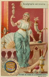 Elfenbeinskulptur (Chromolithografie)
