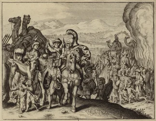 Josua und die Israeliten überqueren den Jordan und betreten Kanaan