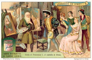 König Franz I. von Frankreich besucht Leonardo da Vinci in Clos Lucé