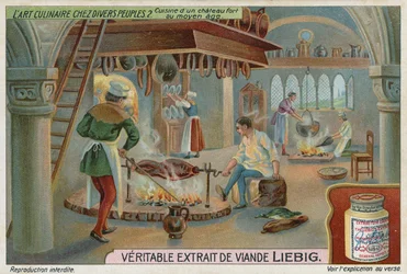 Küche einer mittelalterlichen Burg