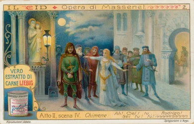 Le Cid von Massenet, Liebig-Karte, frühes 20. Jahrhundert