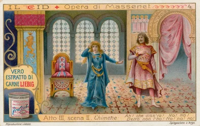 Le Cid von Massenet, Liebig-Karte, frühes 20. Jahrhundert