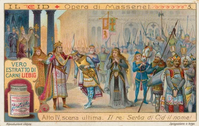 Le Cid von Massenet, Liebig-Karte, frühes 20. Jahrhundert