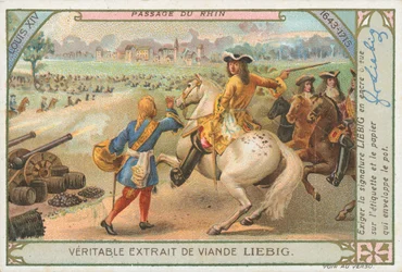 Ludwig XIV überquert den Rhein, Liebig-Karte, frühes 20. Jahrhundert