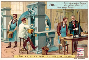 Herstellung und Prüfung von Goldmünzen