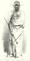 Mareale, der Jagga-Häuptling von Marangu (Gravur)