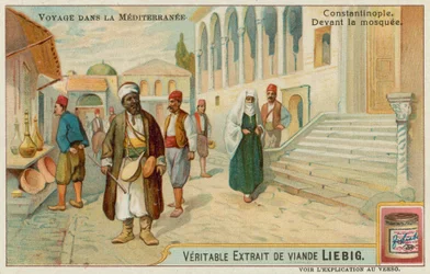 Vor der Moschee in Istanbul