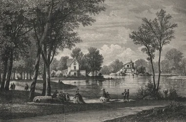 Park von Vesinet, Oberer See (Stich)