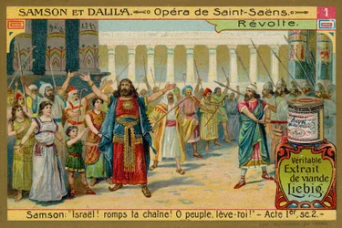 Samson fordert die Israeliten auf, sich zu befreien