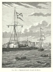 Gezeitenzeichen des Hafens von Le Havre