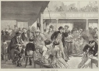 Skizzen in Berlin, Arbeiterball (Gravur)