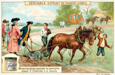 Der Heilige Römische Kaiser Joseph II. beim Pflügen