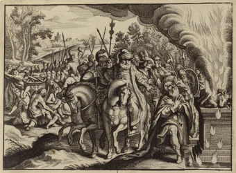 Das Feuer Gottes verbrennt Elias