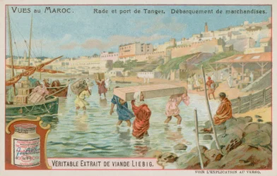 Warenentladung im Hafen von Tanger