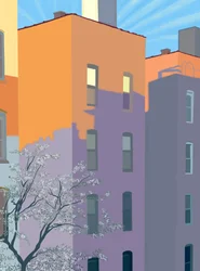 Gebäudeschatten auf Gebäude