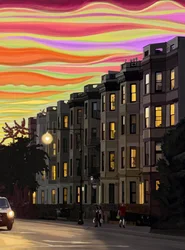 Neunte Straße neun Uhr morgens