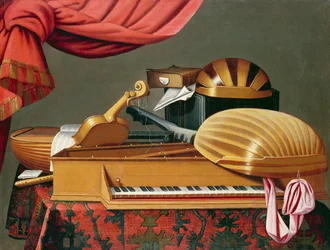 Stillleben mit Musikinstrumenten