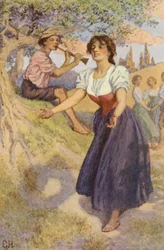 Illustration für Eine empfindsame Reise von Laurence Sterne
