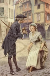 Illustration für Eine empfindsame Reise von Laurence Sterne