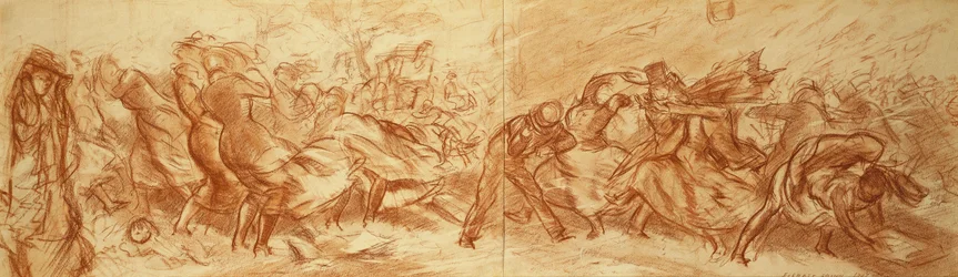 Stürmische Straße, New York, ca. 1907