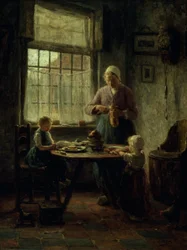 Ein Familienessen, ca. 1890
